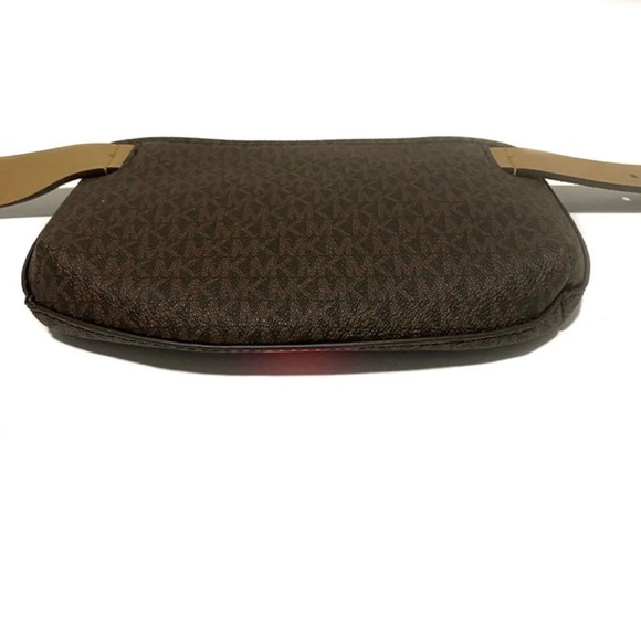 MICHAEL KORS MK Jet Logo Striped Brown Purple & Orange Belt Bag NWT - Picture 5 of 12